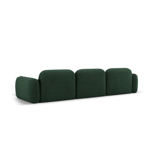 Canapé D'angle Droit Modulable "lucien" 4 Places En Velours Vert