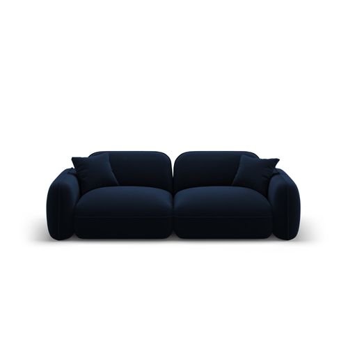 Canapé Modulable "lucien" 3 Places En Velours Bleu Roi