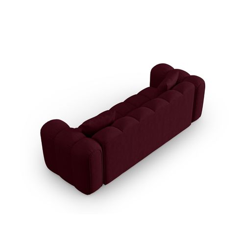 Canapé "clotilde" 3 Places En Tissu Structurel Bordeaux