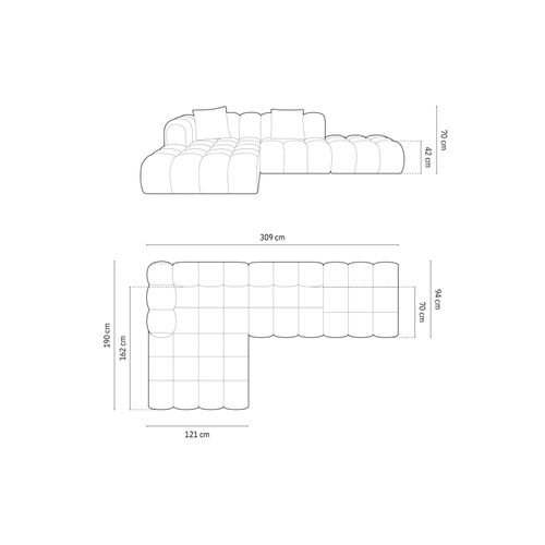 Canapé D'angle Gauche Modulable "clotilde" 4 Places En Tissu Structurel Gris