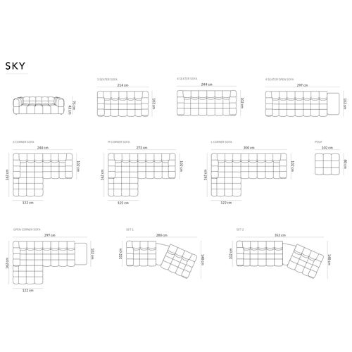 Canapé D'angle Droit Modulable "sky" 4 Places En Velours Terracotta