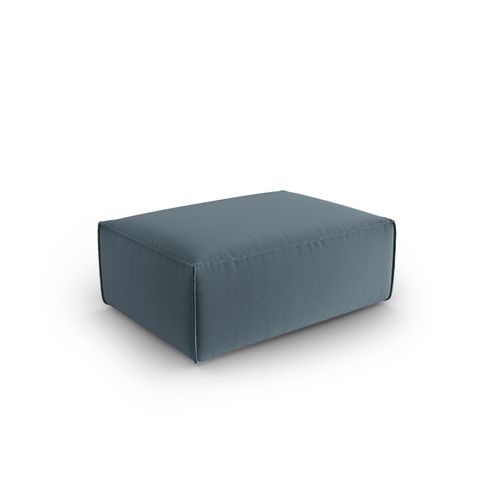 Pouf "mackay" En Velours Bleu Pastel
