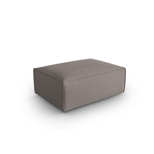 Pouf "mackay" En Velours Structuré Cappuccino