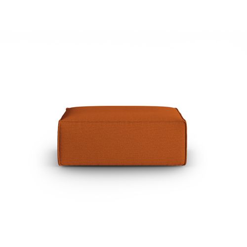 Pouf "mackay" En Velours Structuré Terracotta