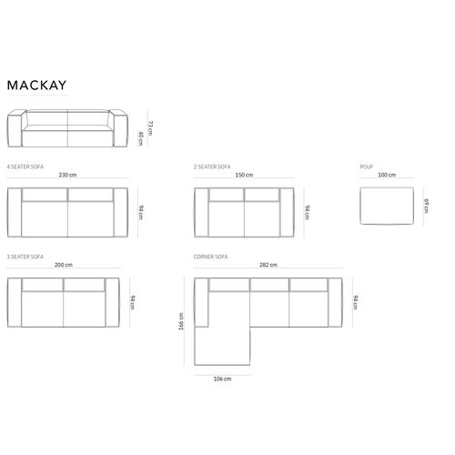 Pouf "mackay" En Velours Structuré Anthracite