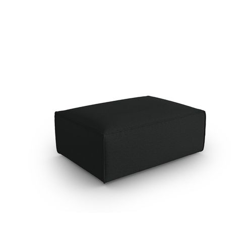 Pouf "mackay" En Velours Structuré Anthracite