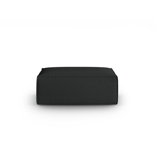 Pouf "mackay" En Velours Structuré Anthracite