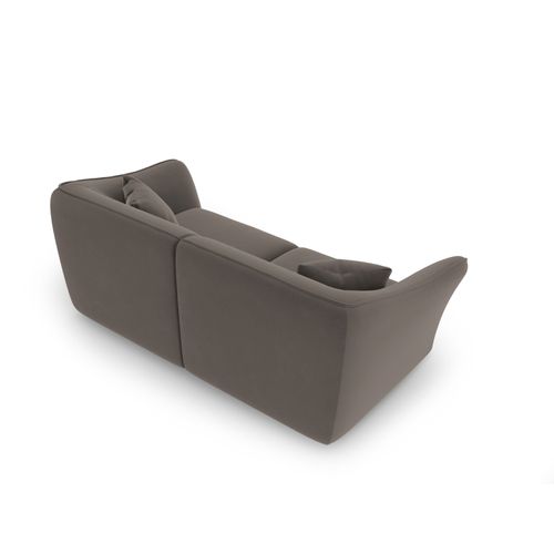 Canapé Modulable "tokyo" 3 Places En Velours Marron Clair