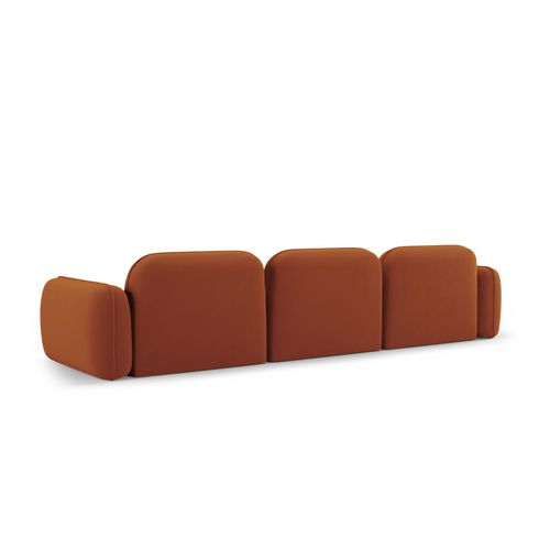 Canapé Modulable "sydney" 4 Places En Velours Terracotta