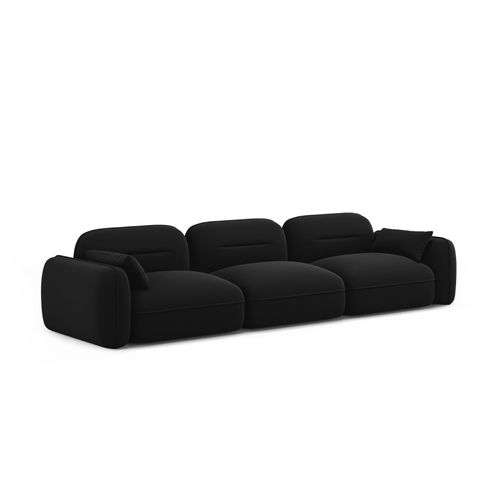 Canapé Modulable "sydney" 4 Places En Velours Noir