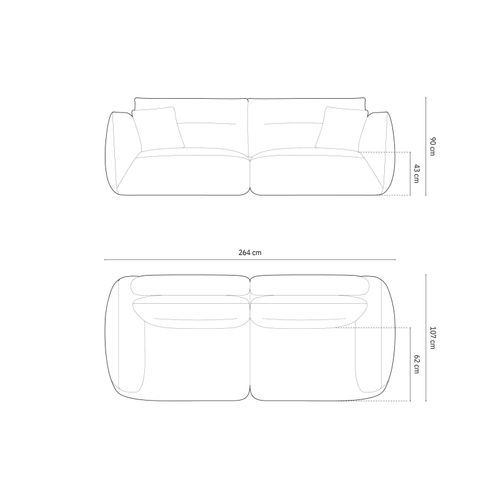 Canapé Modulable "maurie" 4 Places En Velours Auburn