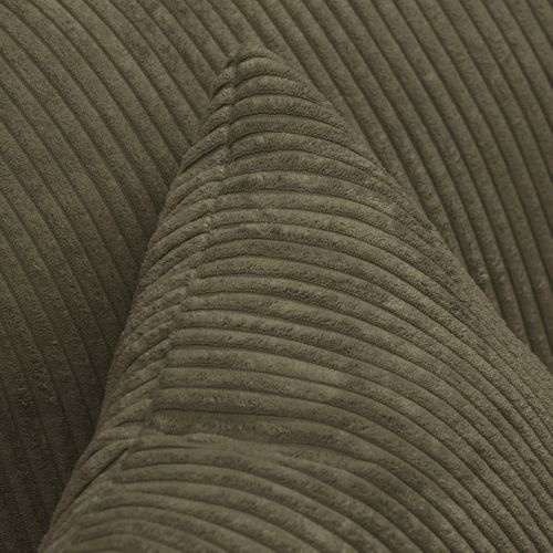 Canapé Convertible 3 Places En Velours Côtelé Vert Kaki Avec Coffre De Rangement - Robin