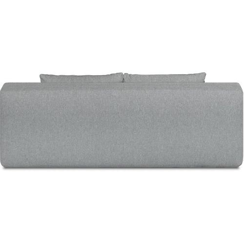 Banquette Convertible - 3 Places - Naoto - Tissu Gris Clair - Coffre De Rangement - 202 X 98 X 98 Cm