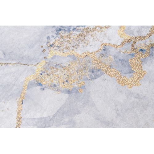 Tapis Salon Crème Gris Doré Design Abstrait Fin 160x230 Toscana