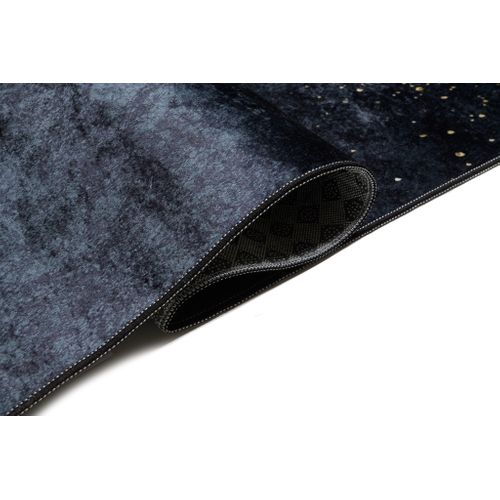 Tapis Salon Vert Foncé Doré Marbre Vagues Fin 120x170 Toscana