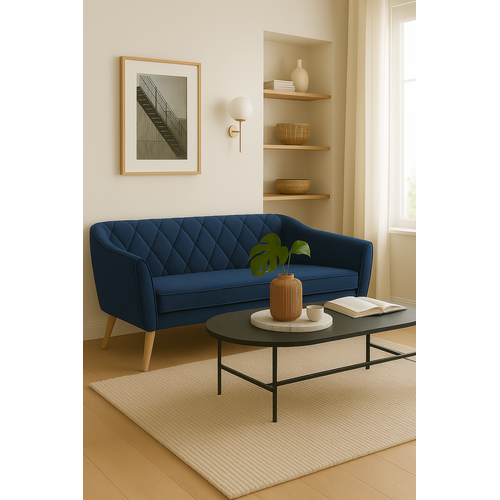 Canapé 3 Places Gloria 3 Bleu