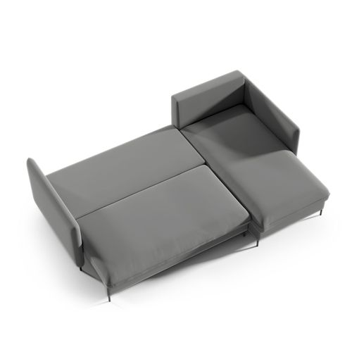 Canapé D’angle Bellissima – Canapé-lit Gris Avec Fonction Couchage