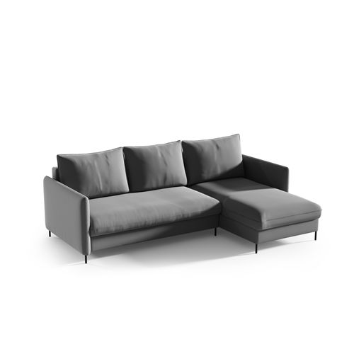 Canapé D’angle Bellissima – Canapé-lit Gris Avec Fonction Couchage