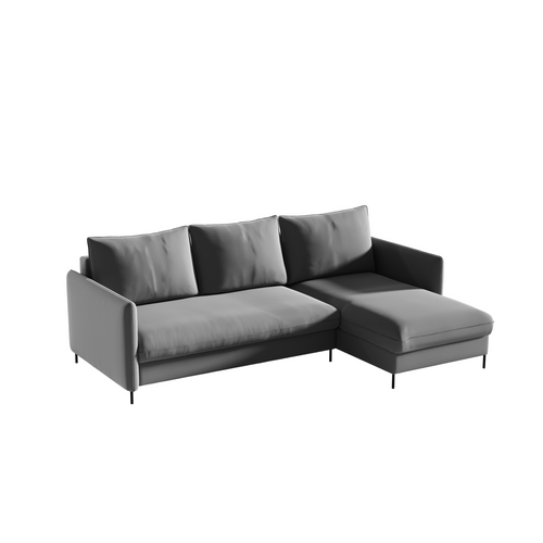 Canapé D’angle Bellissima – Canapé-lit Gris Avec Fonction Couchage
