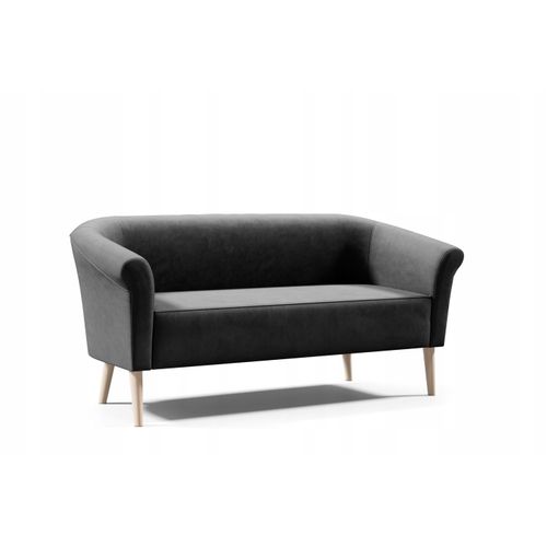 Canapé Scandinave 3 Places Espero En Velours - Gris Foncé