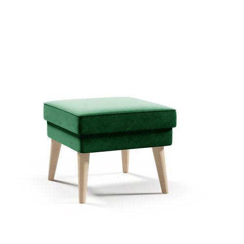 Tabouret Scandinave En Velours - Vert