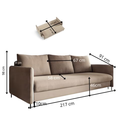 Canapé-lit Belissa Caramel
