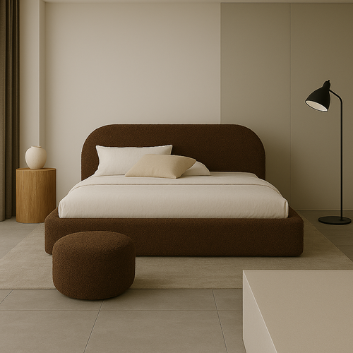 Lit Coffre Moon 140x200 Cm - Brun