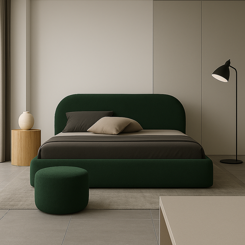 Lit Coffre Moon 160x200 - Vert Foncé