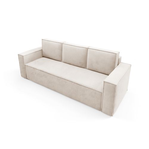 Canapé Convertible Corda En Velours Côtelé - Crème