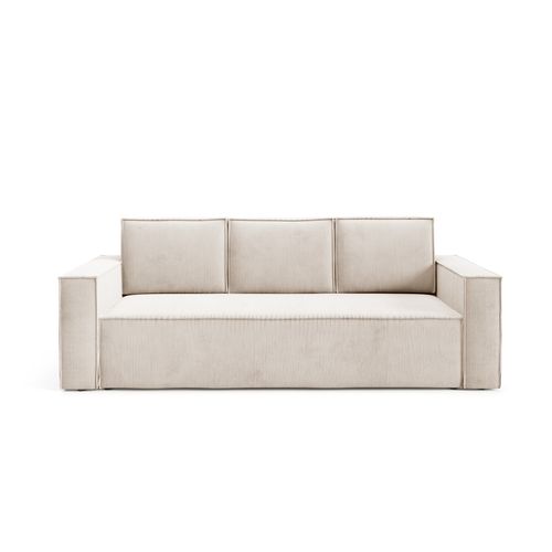 Canapé Convertible Corda En Velours Côtelé - Crème