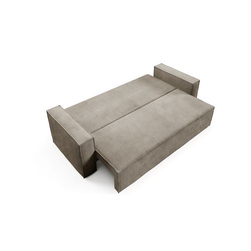 Canapé Convertible Corda En Velours Côtelé - Beige