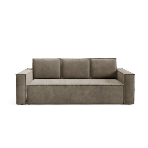 Canapé Convertible Corda En Velours Côtelé - Beige