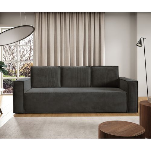 Canapé-lit Corda Gris En Velours Côtelé Avec
