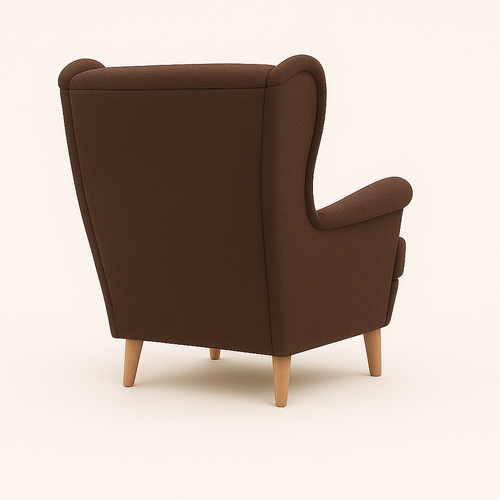 Fauteuil ELO En Tissu Bouclette - Marron