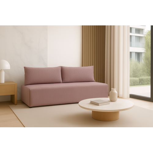 Canapé Luno Avec Fonction De Couchage, En Velours Côtelé Rose – Un Canapé Moderne Pour Vo