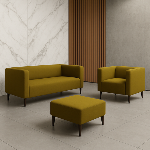 Canapé 3 Places Calmo En Tissu - Olive