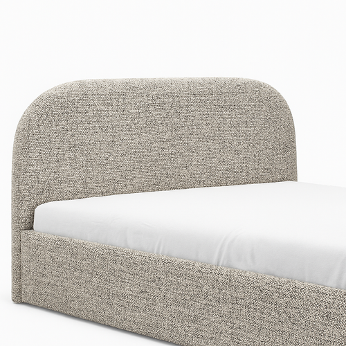 Lit Coffre Moon 160x200 Cm - Gris