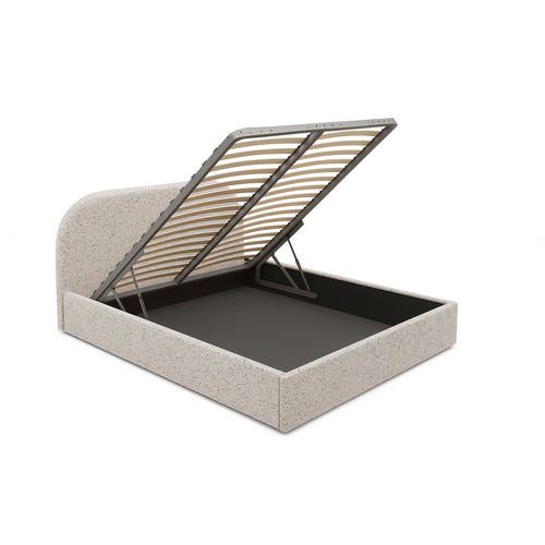 Lit Coffre Moon 160x200 Cm - Gris