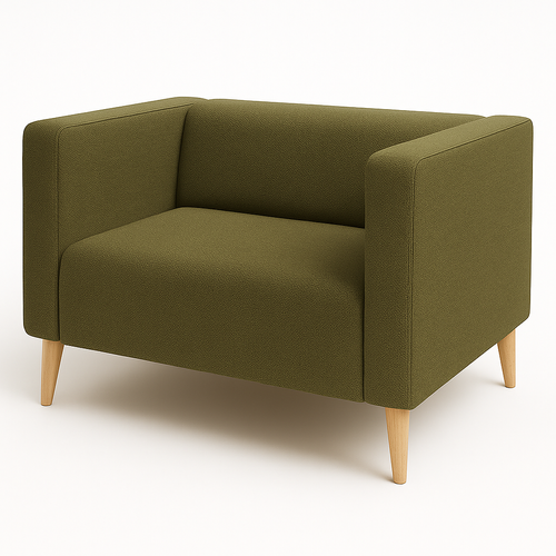 Ensemble De Salon Calmo - Canapé + 2 Fauteuils - Vert Foncé