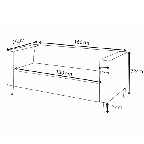 Ensemble De Salon Calmo - Canapé + 2 Fauteuils - Vert Foncé