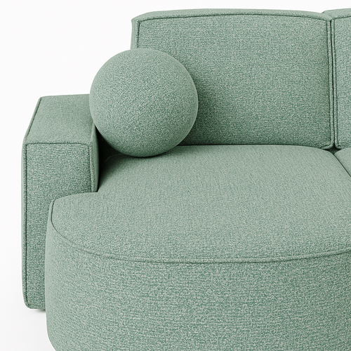 Canapé D’angle Molly à Forme Arrondie En Tressage Turquoise – Forme Arrondie Tendance