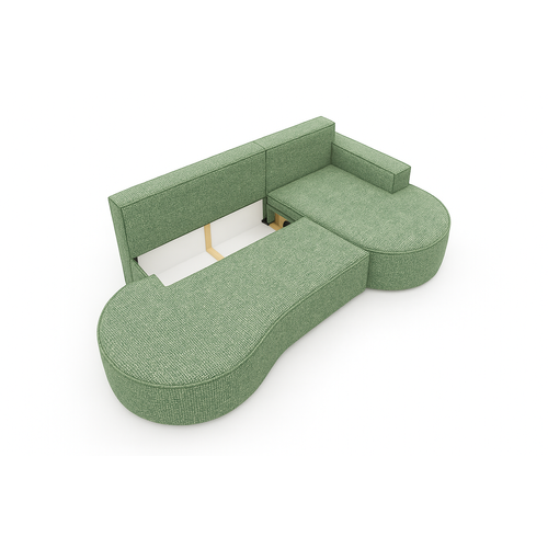 Canapé D’angle Molly à Forme Arrondie En Tressage Turquoise – Forme Arrondie Tendance