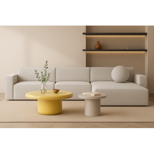 Canapé d’angle PORTO III avec revêtement en tissu – design élégant