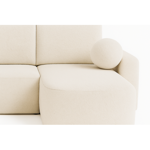 Canapé D’angle Milo Crème – Tissu Doux, Design Élégant