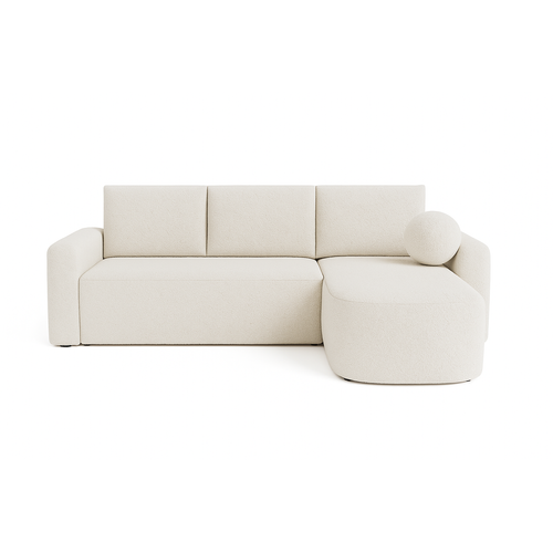 Canapé D’angle Milo Crème – Tissu Doux, Design Élégant