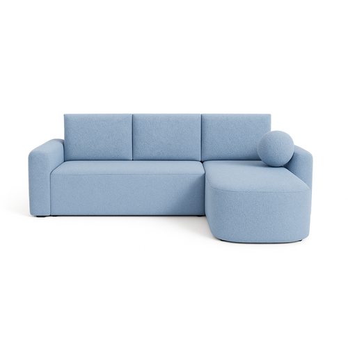 Canapé D’angle Milo Bleu Ciel – Fonction Lit et Coffre