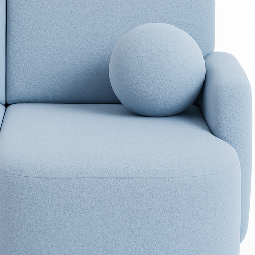 Canapé D’angle Milo Bleu Ciel – Fonction Lit et Coffre
