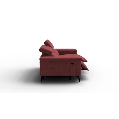 Canapé Relax 2 Places Nordel, Tissu Bordeaux