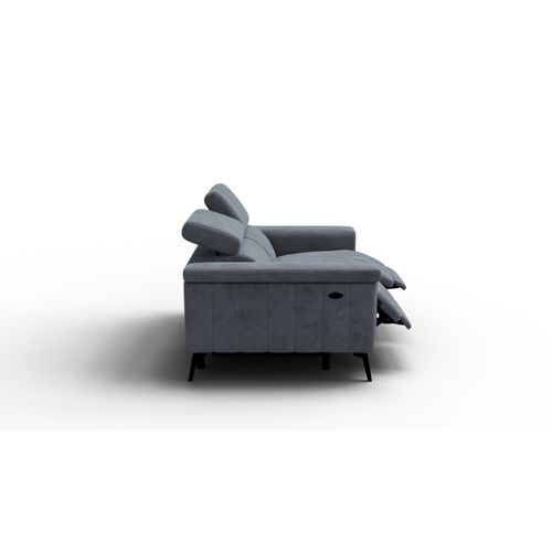 Canapé Relax 2 Places Nordel, Tissu Gris Foncé