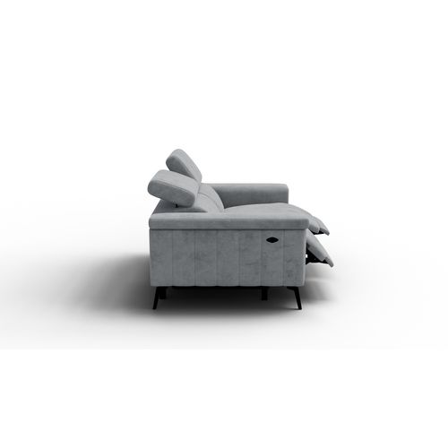 Canapé Relax 2 Places Nordel, Tissu Gris